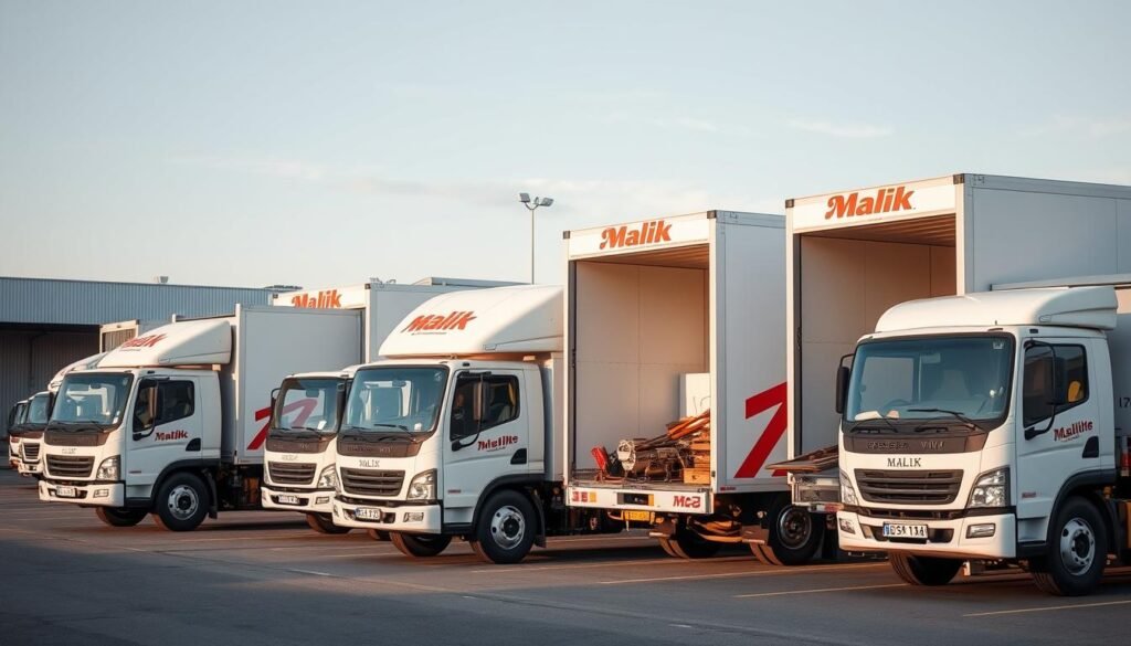 أسطول سيارات مؤسسة مالك المجهزة لنقل عفش من الرياض إلى العلا