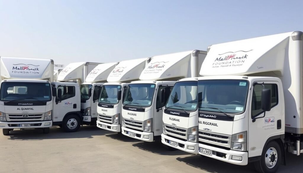 أسطول شاحنات مؤسسة مالك لنقل عفش من الرياض إلى القويعية
