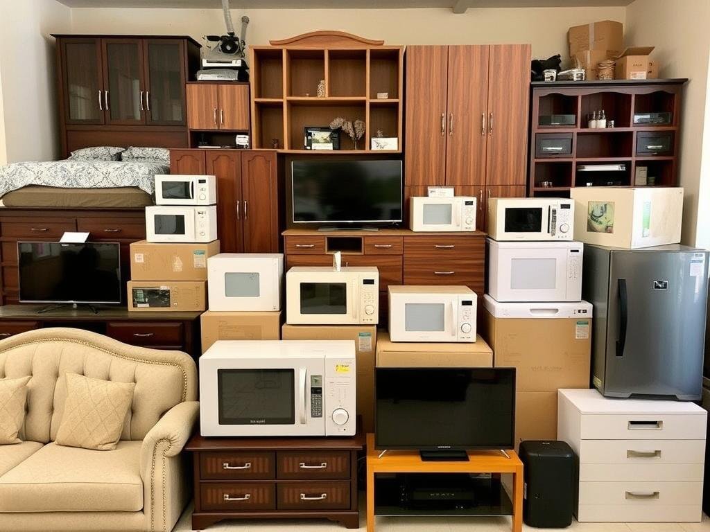 أنواع مختلفة من الأثاث التي تنقلها مؤسسة مالك من الرياض إلى الباحة