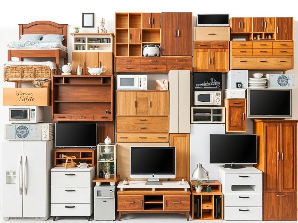 أنواع مختلفة من الأثاث التي تنقلها مؤسسة مالك من الرياض إلى الطائف