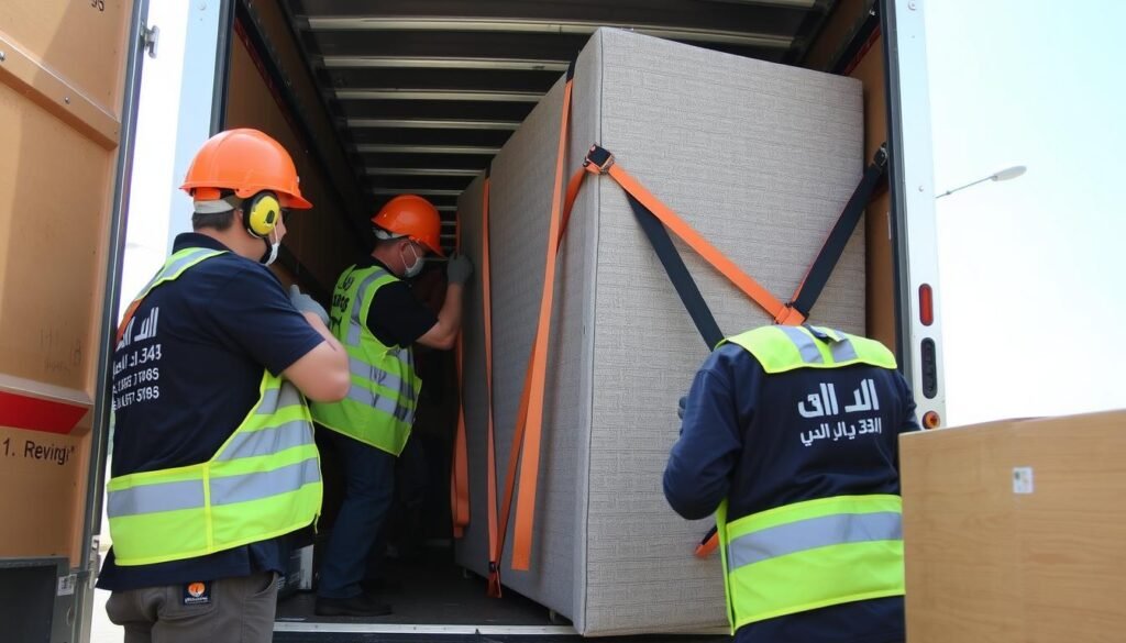 إجراءات الأمان في نقل العفش من الرياض إلى الجوف مع مؤسسة مالك