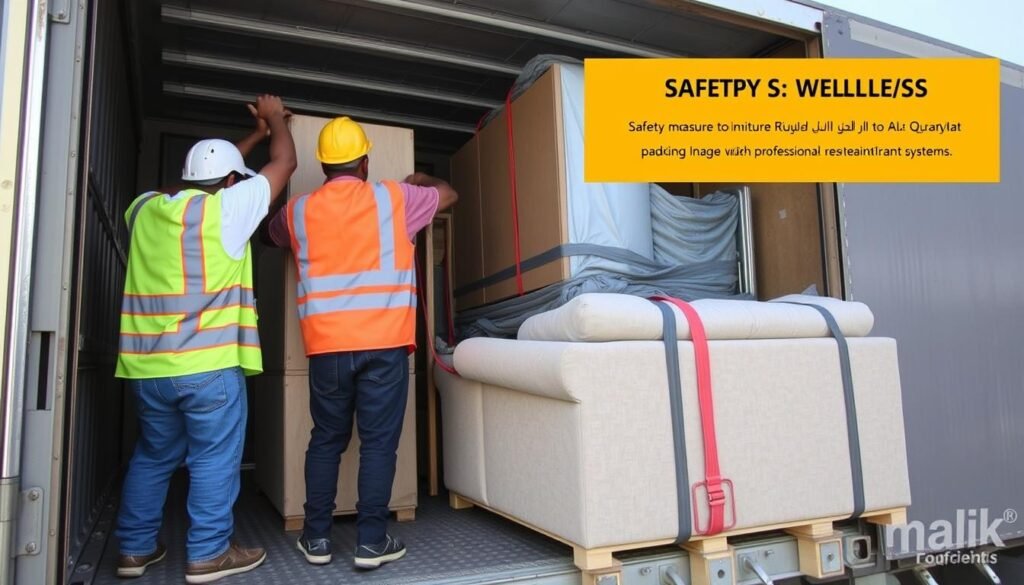 إجراءات السلامة المتبعة في مؤسسة مالك لنقل العفش من الرياض إلى القريات