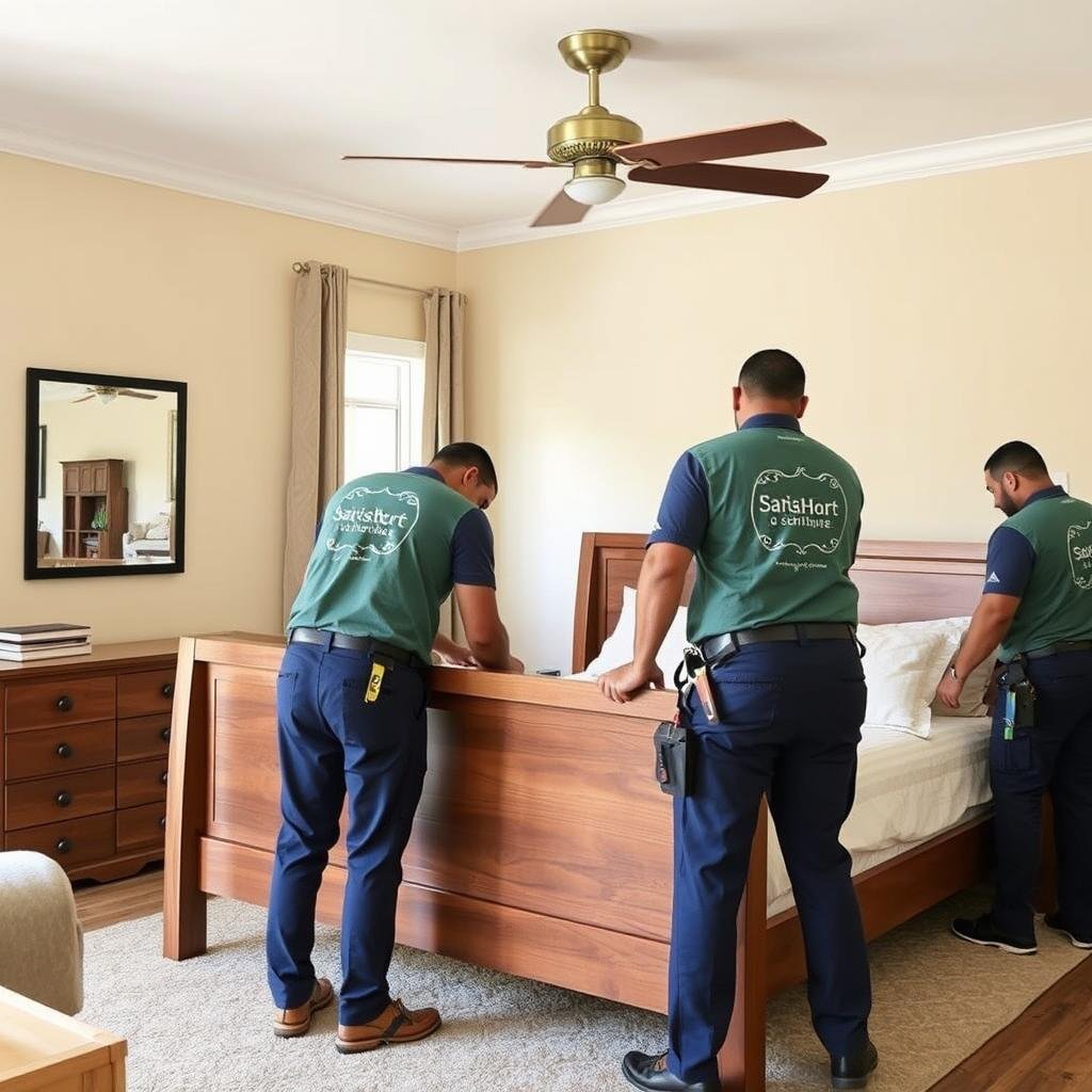 تركيب الأثاث في الموقع الجديد بالجوف