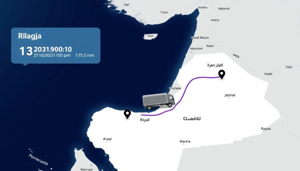 خريطة توضح المسافة بين الرياض وشقراء لنقل العفش