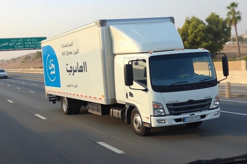 شاحنة نقل عفش من الرياض إلى القويعية تابعة لمؤسسة مالك