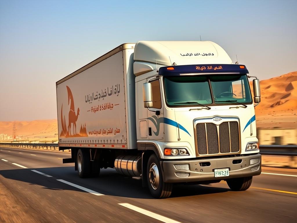 شاحنة نقل عفش من الرياض إلى سكاكا تابعة لمؤسسة مالك