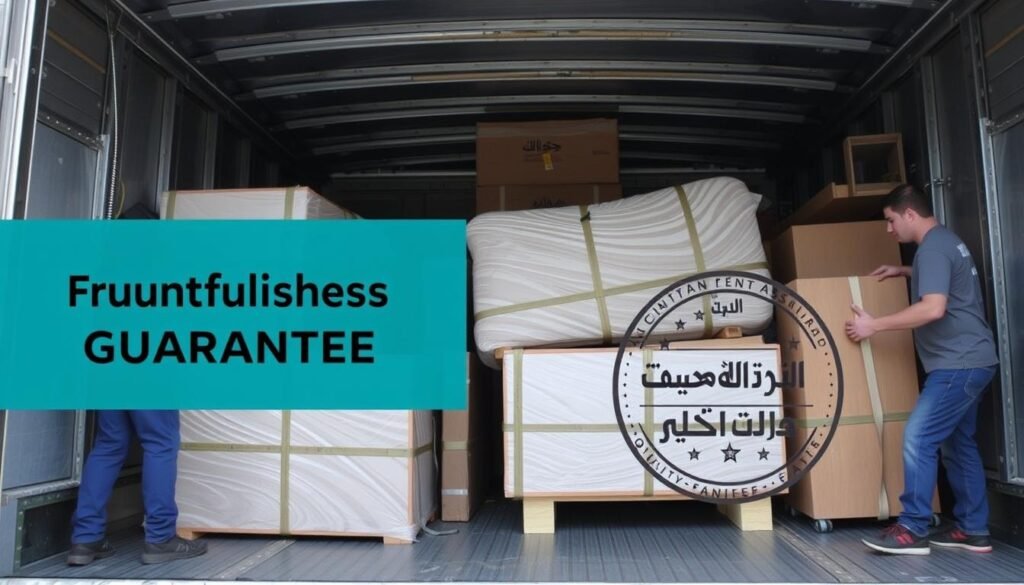ضمان سلامة الأثاث أثناء نقله من الرياض إلى رفحاء مع مؤسسة مالك