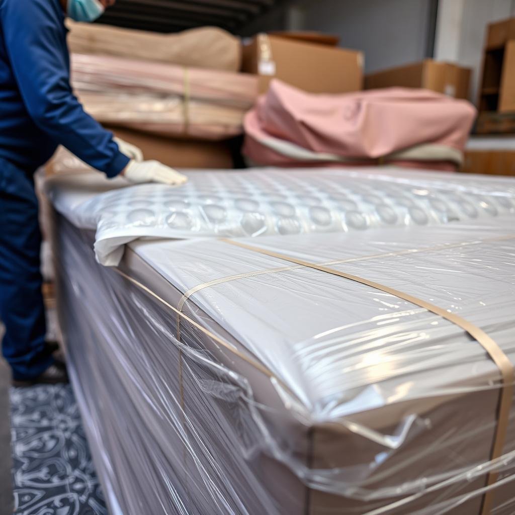 عملية تغليف احترافية للأثاث قبل نقله من الرياض إلى الرس عملية تغليف احترافية للأثاث قبل نقله من الرياض إلى الرس