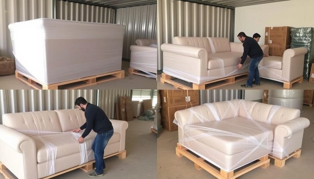 عملية تغليف الأثاث لنقله من الرياض إلى الزلفي