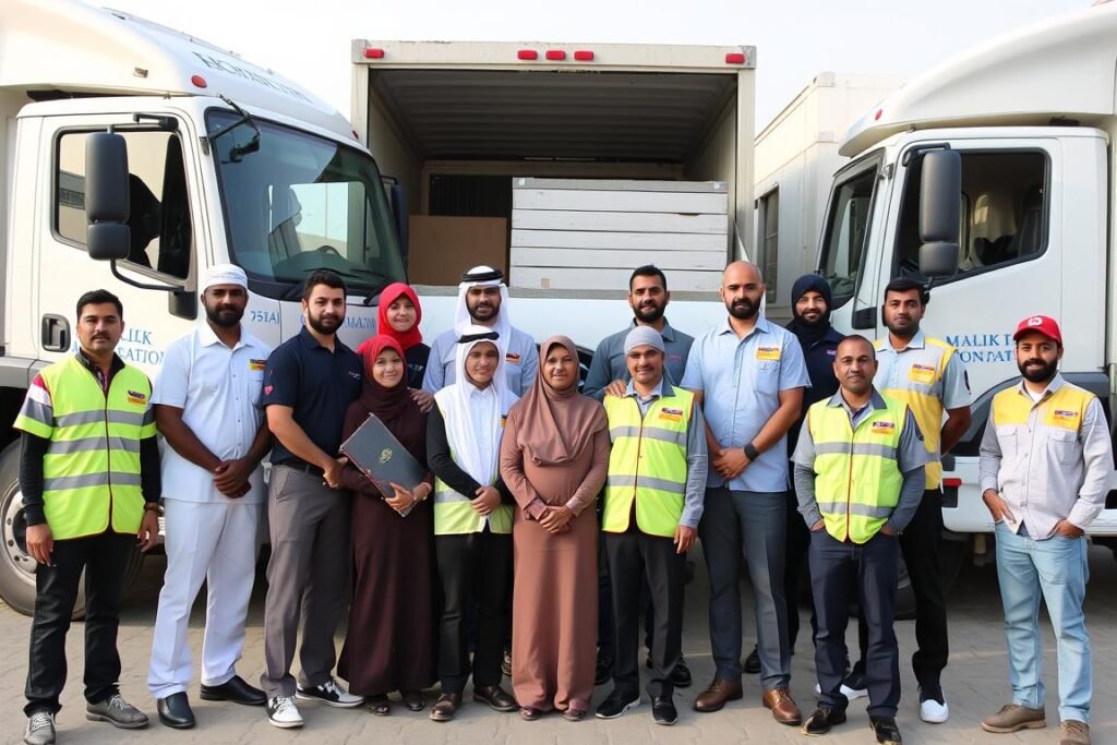 فريق عمل مؤسسة مالك المتخصص في نقل عفش من الرياض إلى رابغ