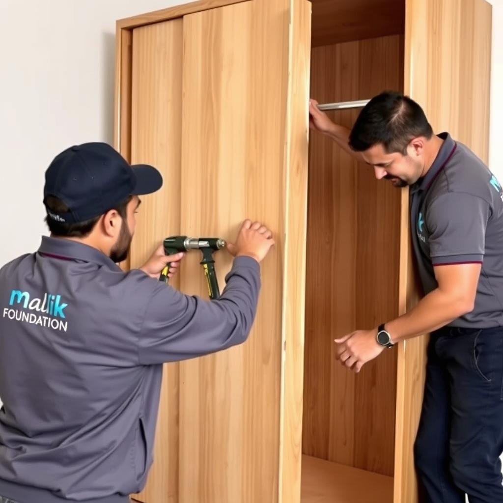 فريق مؤسسة مالك يقوم بفك الأثاث قبل نقله من الرياض إلى الخرج فريق مؤسسة مالك يقوم بفك الأثاث قبل نقله من الرياض إلى الخرج