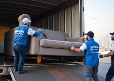 فريق نقل عفش من الرياض إلى خميس مشيط يقوم بتحميل الأثاث بطريقة احترافية