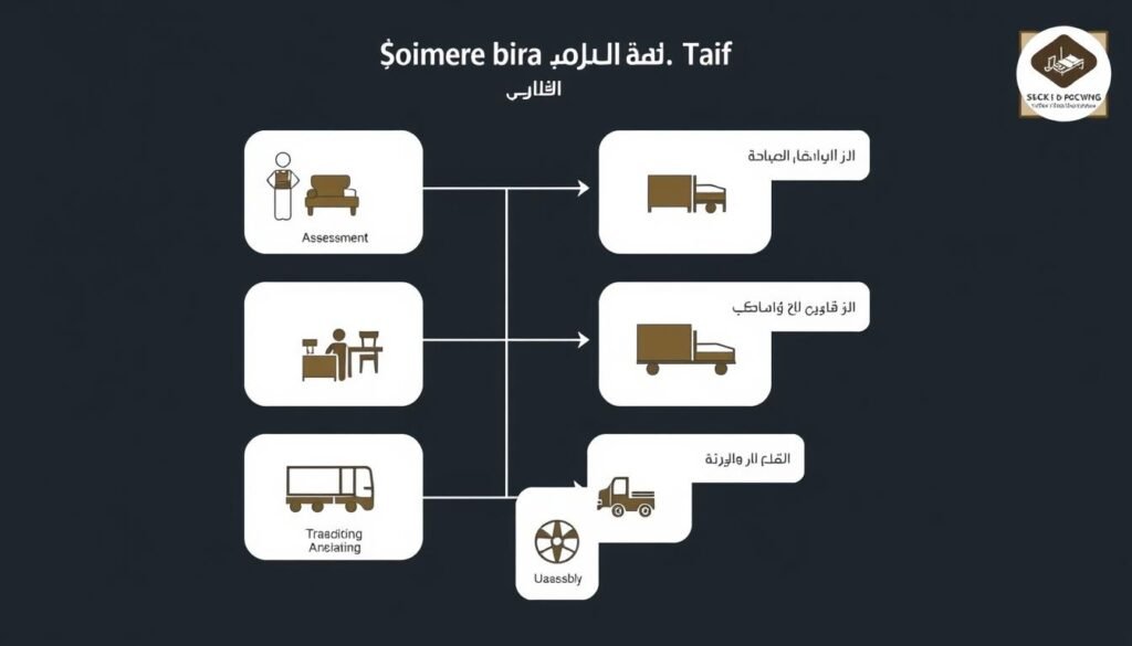 مراحل عملية نقل العفش من الرياض إلى الطائف