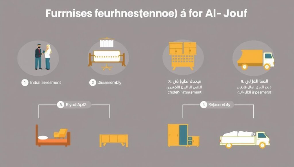 مراحل نقل العفش من الرياض إلى الجوف مع مؤسسة مالك