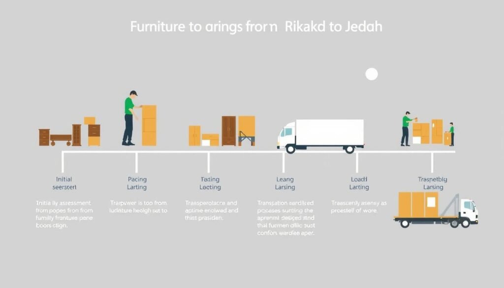 مراحل نقل العفش من الرياض إلى جدة مع مؤسسة مالك مراحل نقل العفش من الرياض إلى جدة مع مؤسسة مالك