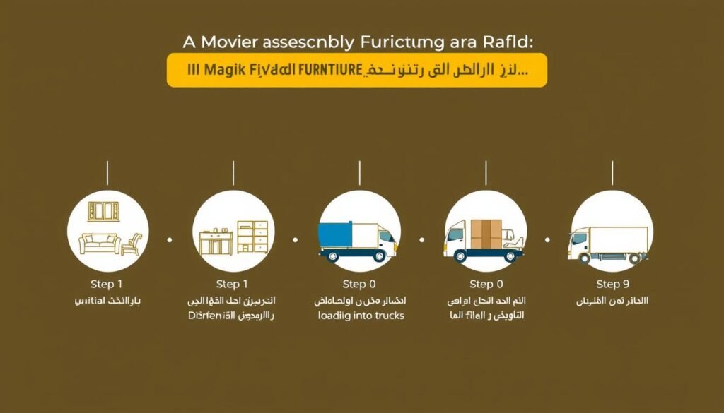 مراحل نقل العفش من الرياض إلى رفحاء مع مؤسسة مالك
