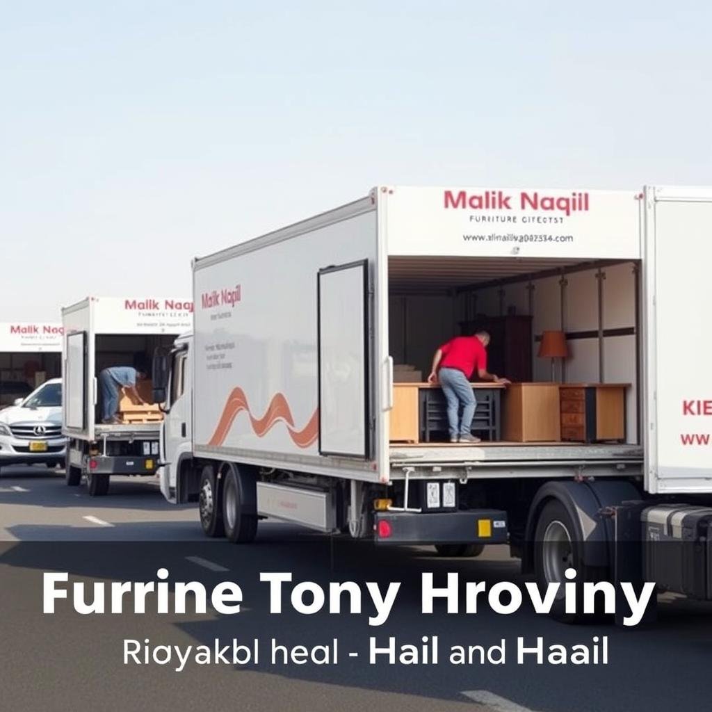 نقل الأثاث بين الرياض وحائل بسيارات مجهزة