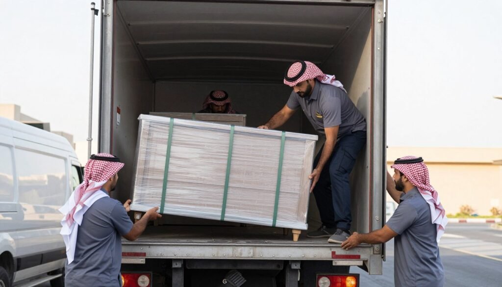 تحميل العفش في شاحنات النقل من جدة إلى الزلفي