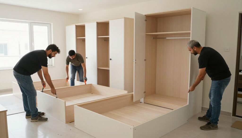 تركيب الأثاث بعد نقله من جدة إلى الزلفي