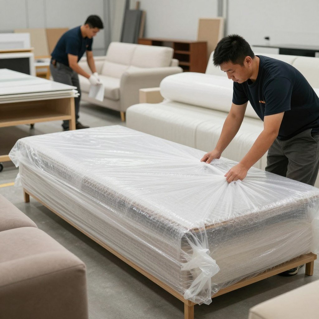 تغليف الأثاث بمواد عالية الجودة من شركة نقل عفش من جدة إلى الخبر