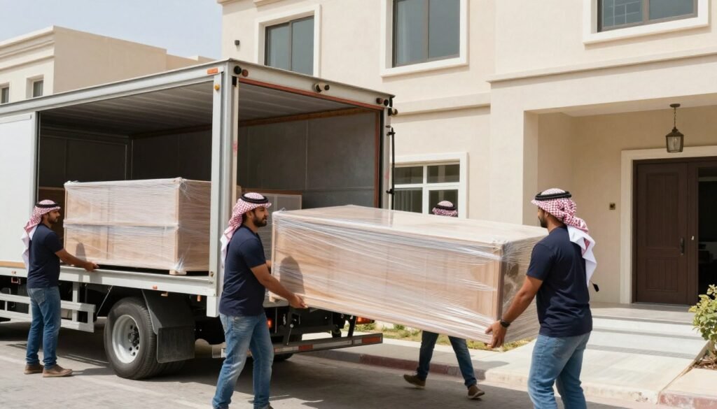 تفريغ العفش في الزلفي بعد النقل من جدة