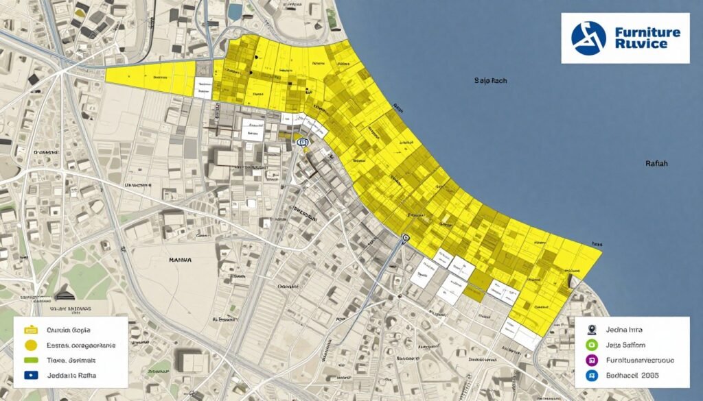 خريطة توضح مناطق التغطية لشركة نقل عفش من جدة إلى رفحاء خريطة توضح مناطق التغطية لشركة نقل عفش من جدة إلى رفحاء