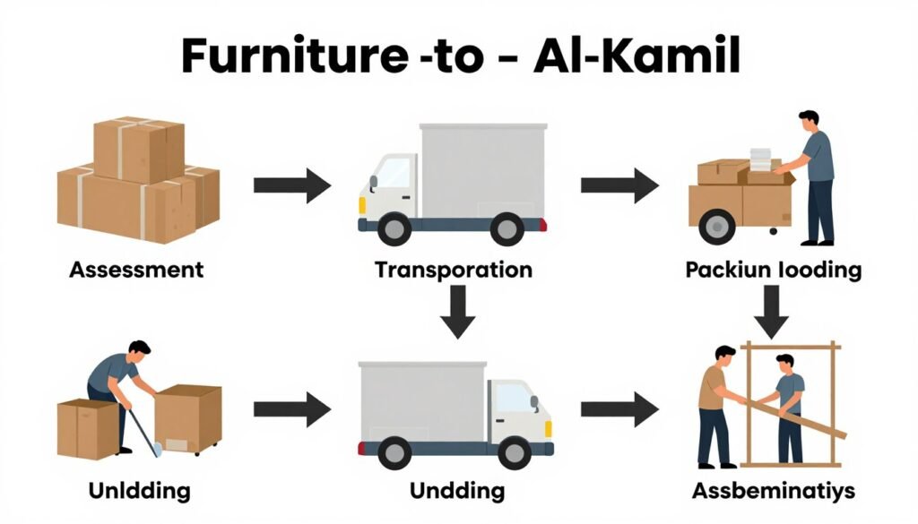 خطوات نقل العفش من جدة إلى الكامل