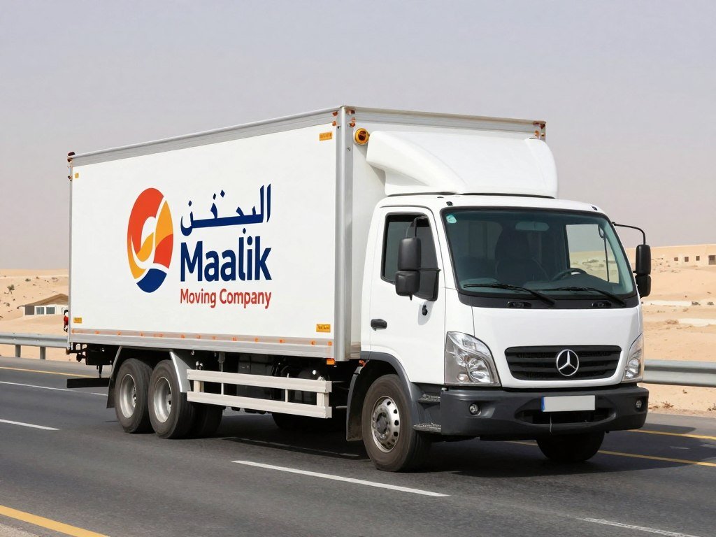 سيارة نقل عفش تابعة لمؤسسة مالك متجهة من جدة إلى مكة