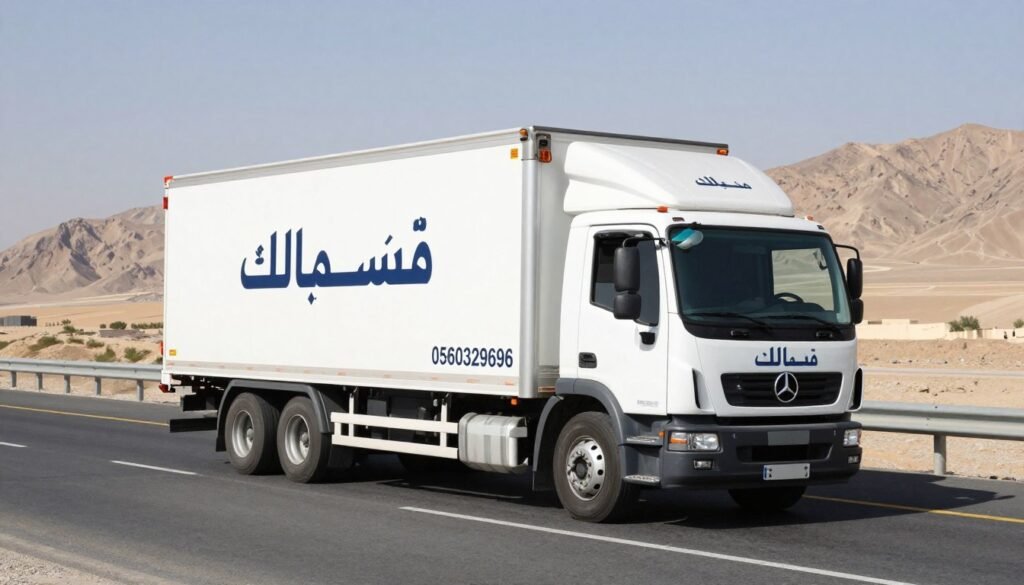 شاحنة مؤسسة مالك لنقل العفش من جدة إلى تبوك