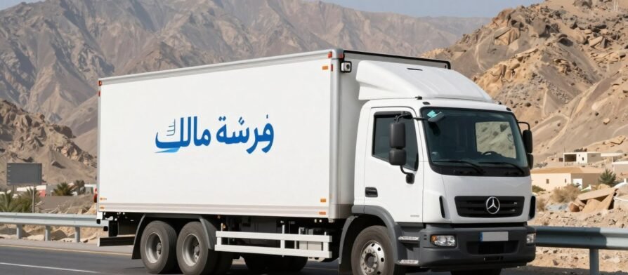 شاحنة نقل عفش من جدة إلى الباحة تسير على الطريق الجبلي
