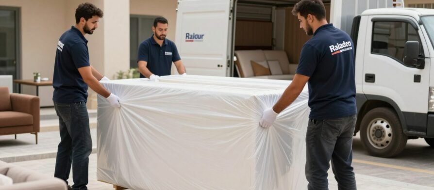 شركة نقل عفش من جدة إلى نجران - فريق عمل محترف يقوم بتغليف ونقل الأثاث