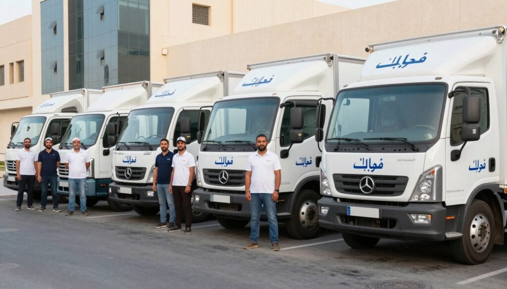 فريق عمل مؤسسة مالك لنقل العفش من جدة إلى تبوك