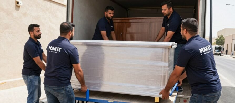 فريق مؤسسة مالك لنقل العفش من جدة إلى سكاكا يقوم بتحميل الأثاث بطريقة احترافية