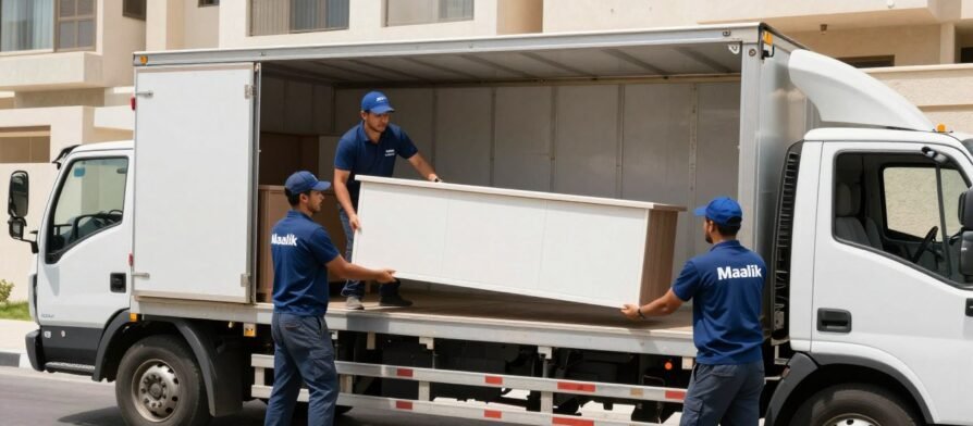 فريق مؤسسة مالك لنقل العفش من جدة إلى مكة يقوم بتحميل الأثاث بطريقة احترافية