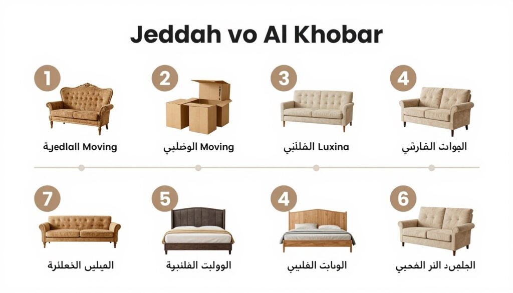 مراحل نقل العفش من جدة إلى الخبر بشكل احترافي