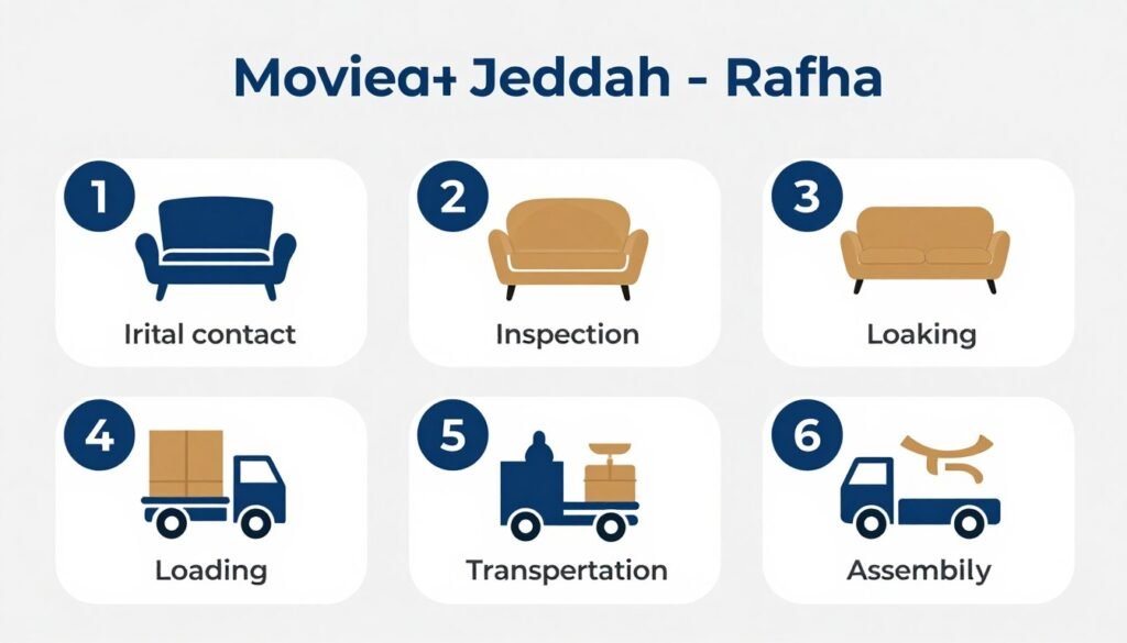 مراحل نقل العفش من جدة إلى رفحاء مع شركة مالك مراحل نقل العفش من جدة إلى رفحاء مع شركة مالك