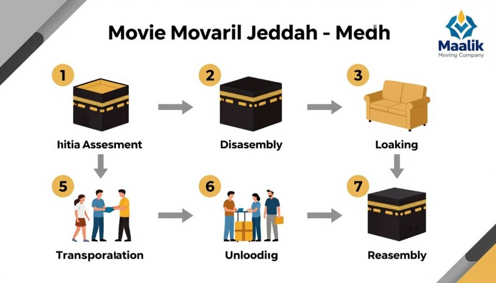 مراحل نقل العفش من جدة إلى مكة مع مؤسسة مالك
