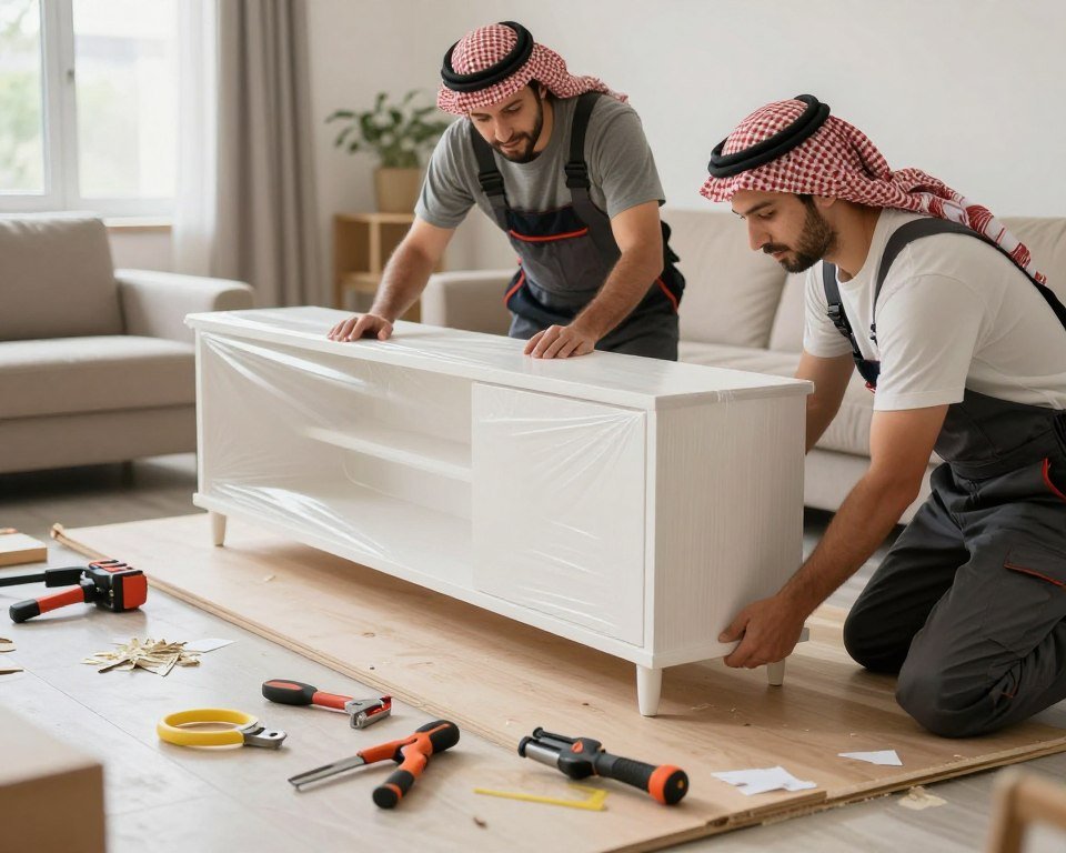 عملية الفك التركيب والتغليف للأثاث عملية الفك التركيب والتغليف للأثاث