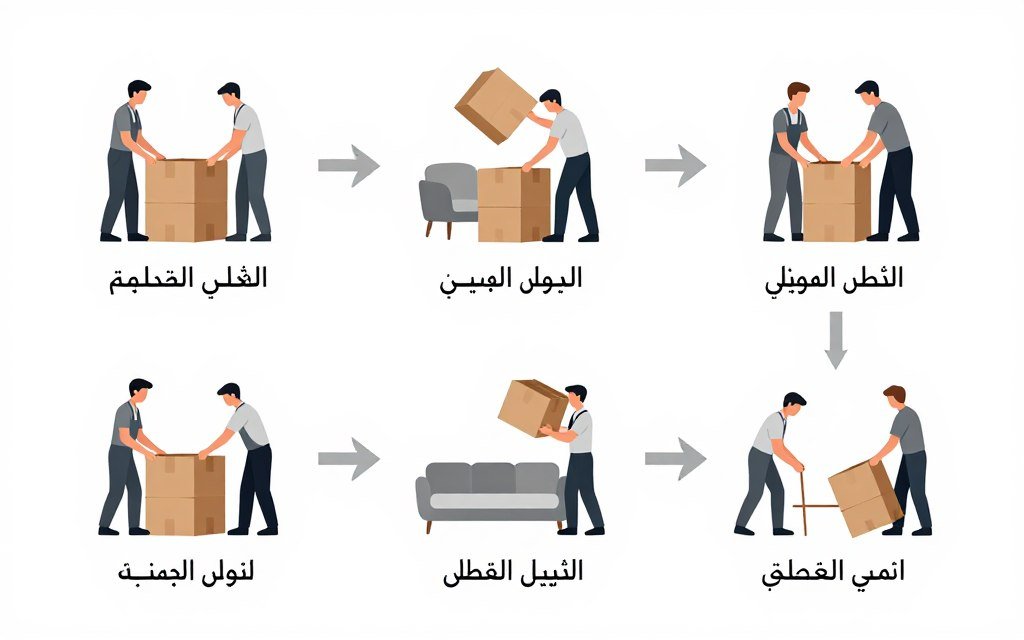 عملية نقل العفش خطوة بخطوة