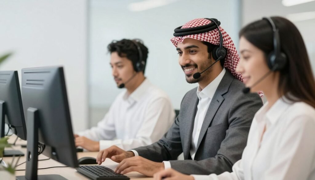 فريق خدمة العملاء جاهز للمساعدة فريق خدمة العملاء جاهز للمساعدة