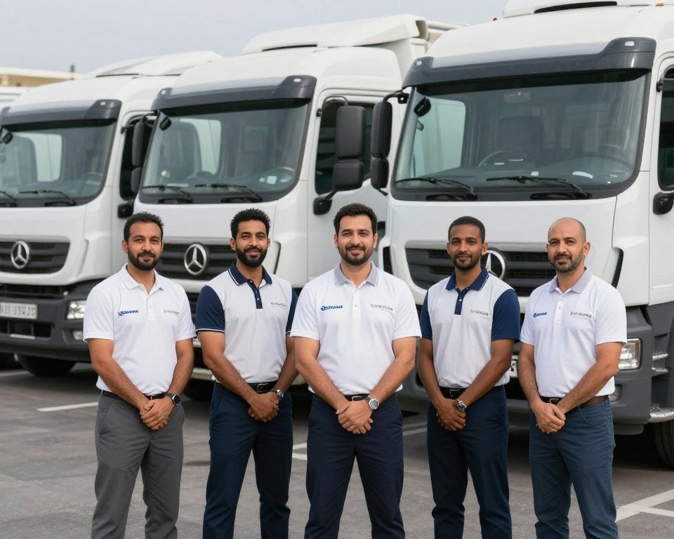 فريق عمل مدرب متخصص في نقل العفش