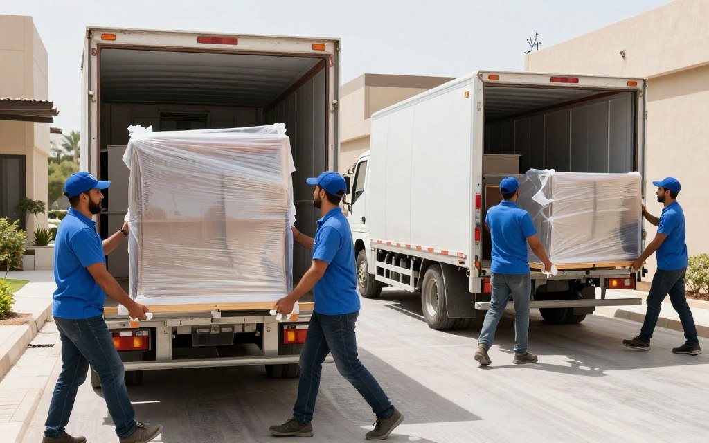 فريق نقل العفش أثناء العمل في جدة فريق نقل العفش أثناء العمل في جدة