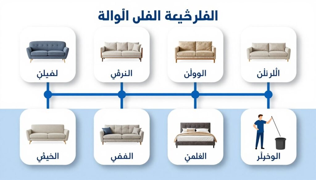 مراحل عملية نقل العفش الاحترافية