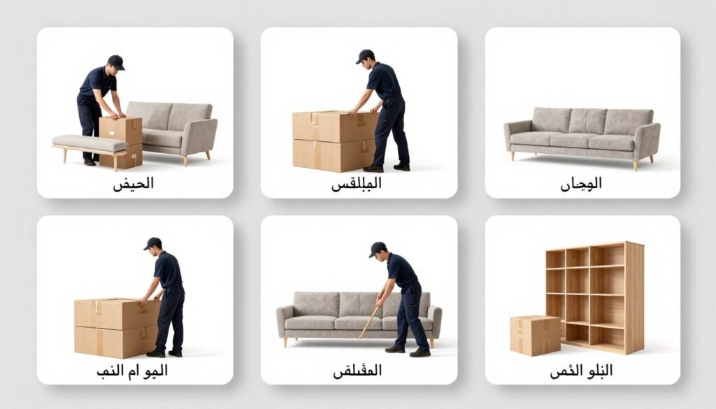 مراحل عملية نقل العفش من البداية للنهاية مراحل عملية نقل العفش من البداية للنهاية