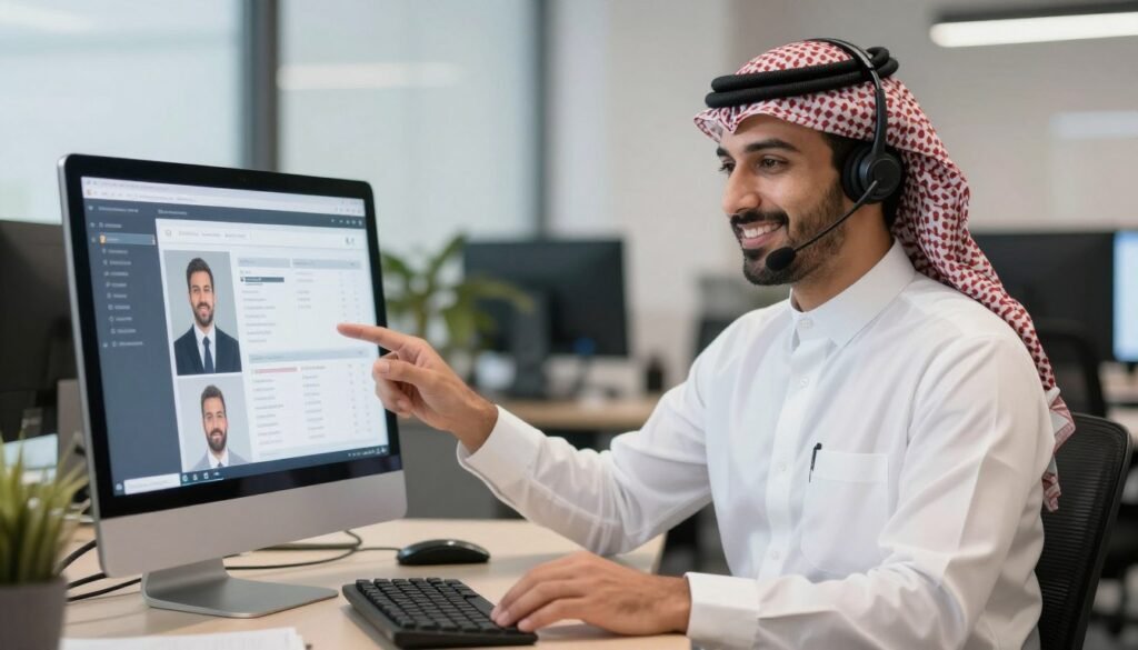ممثل خدمة عملاء يجيب على الاستفسارات ممثل خدمة عملاء يجيب على الاستفسارات