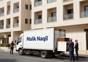 نقل عفش حي الربوة جدة - شاحنة مالك نقل أمام منزل في حي الربوة