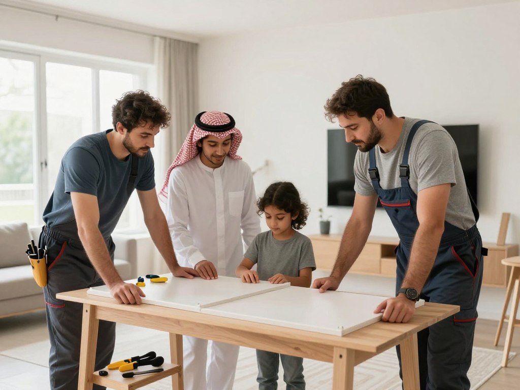 تركيب الأثاث في المنزل الجديد تركيب الأثاث في المنزل الجديد