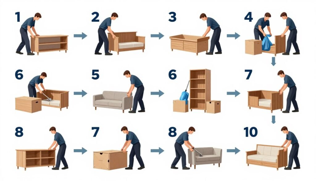 خطوات نقل العفش الآمن بدون خدوش