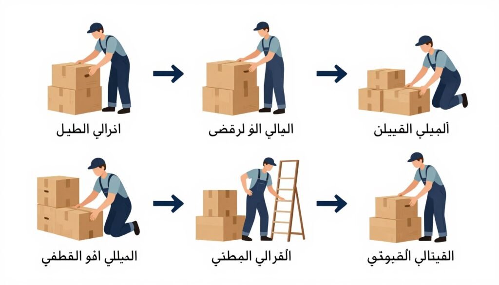 خطوات نقل العفش المتكاملة خطوات نقل العفش المتكاملة