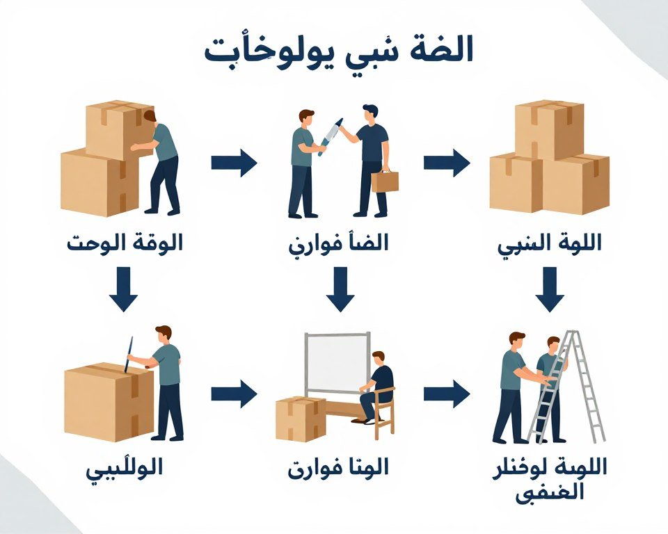 خطوات نقل العفش المرتبة بشكل احترافي